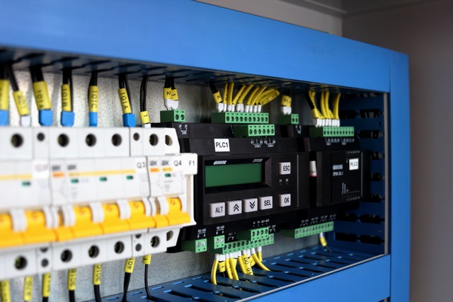 Industrial Programmable Logic Controller (PLC) Control Panel